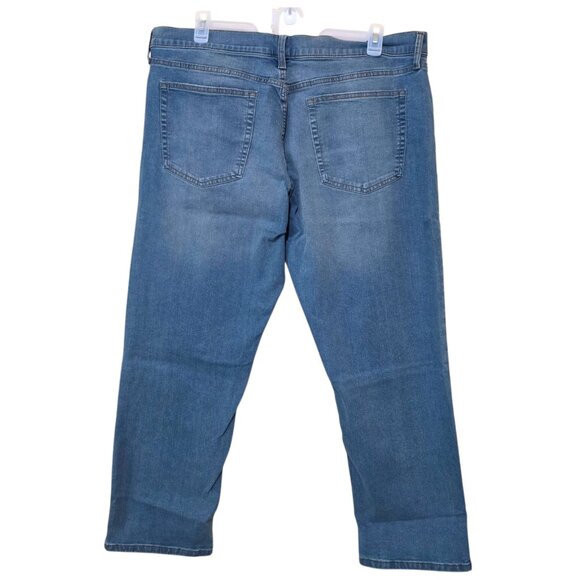 George Relaxed Fit Straight Leg Mens Jean Stretch Denim Size 40x32, 42x30 - Picture 3 of 10